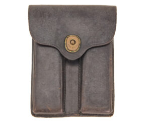 U.S. M1911 double magazine pouch black leather