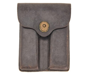 U.S. M1911 double magazine pouch black leather