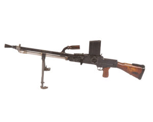 Zbrojovka-Brno display machine gun with top magazine