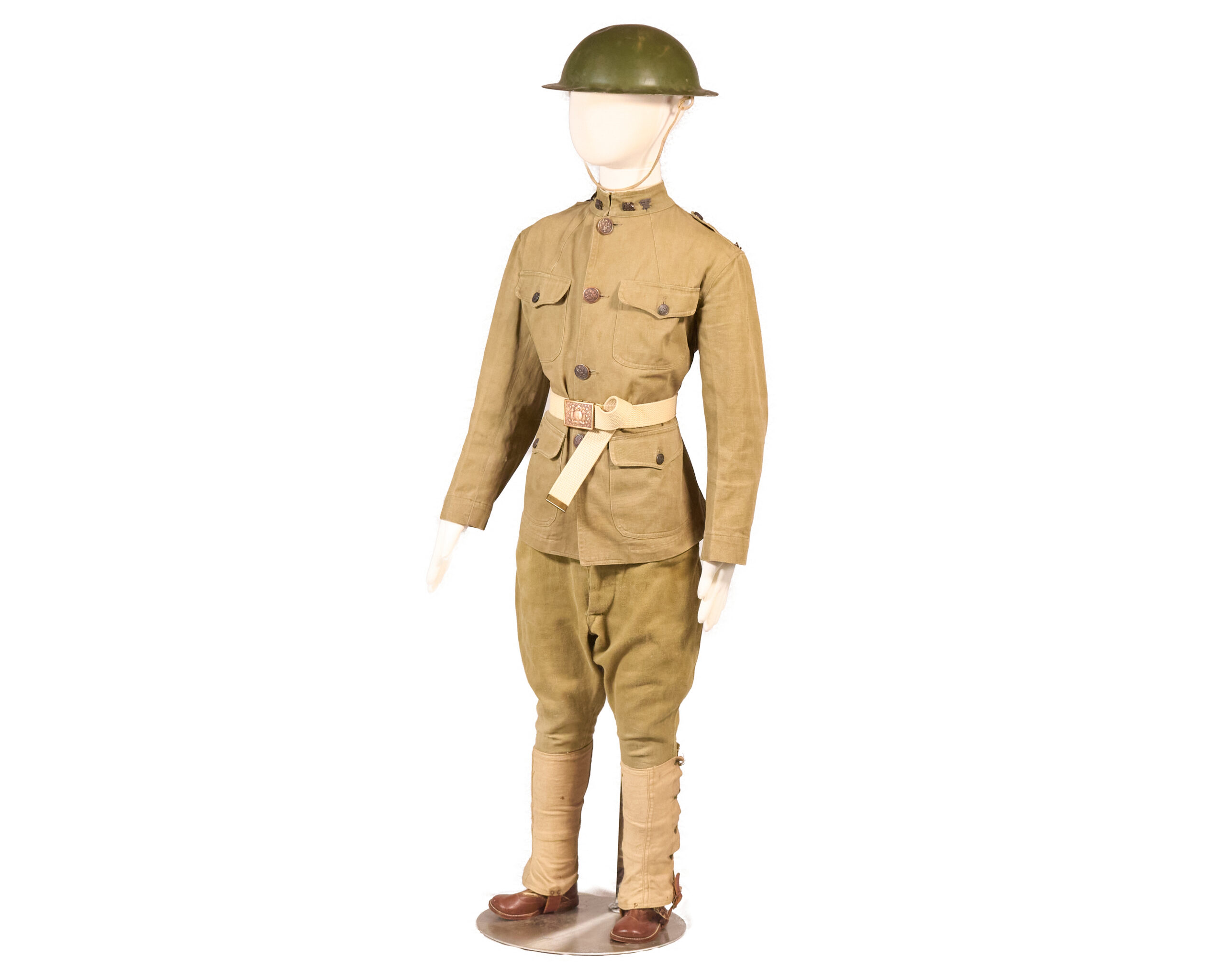 WWI style child patriotic uniform on mannequin