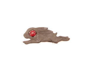 German WHW Rabbit Badge with red inset eye