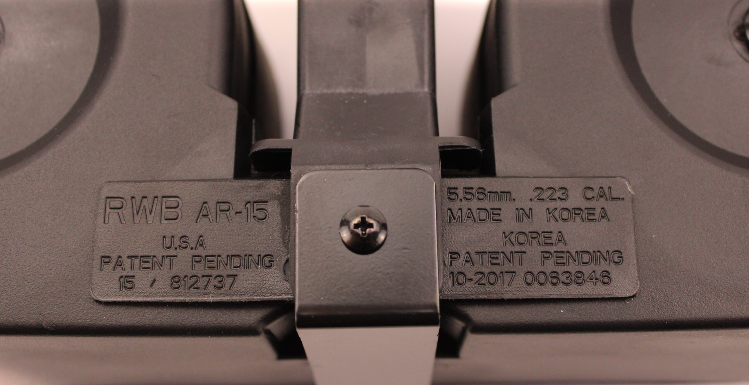 RWB AR-15 100 round drum Made in Korea markings